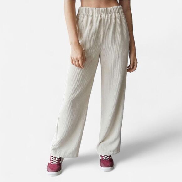 Urban Outfitters BDG Blaine Corduroy Puddle Pants – Natural Cream XS - Picture 3 of 7